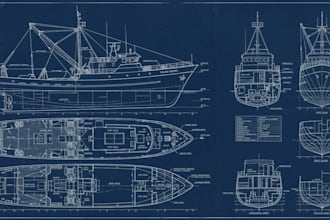 design small boat, yacht, workboat fishing vessel and commercial vessel plans