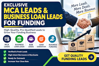 generate exclusive mca leads and business loan leads for funding