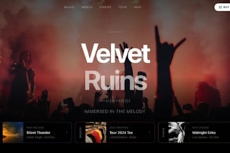 design squarespace musician website music artist band event booking website