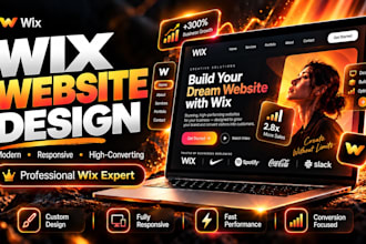 design wix website and redesign a business wix website