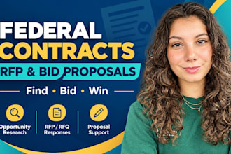 find, bid and win US federal government contracts, write rfp and bid proposals