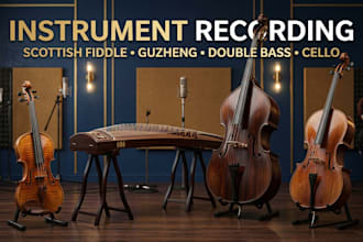 record scottish fiddle, guzheng, double bass, cello for your song
