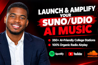 launch and amplify your suno udio music to 350 ai friendly college radio network