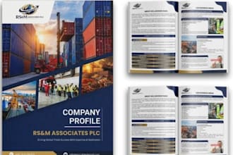 design corporate construction company profile brochure, annual report booklet