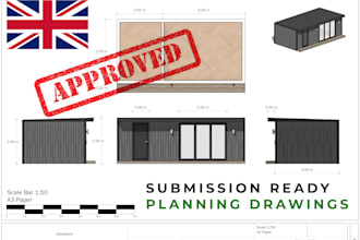 create UK planning permission drawings for garden rooms