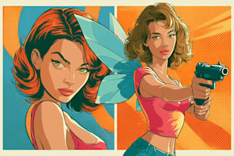 comic book illustration with comic book illustrator