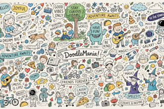draw simple editorial doodle illustration
