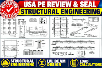 usa pe seal engineer wall removal lvl beam structural load calculation icf truss