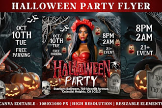 do halloween flyer party invitation flyer halloween social media post design