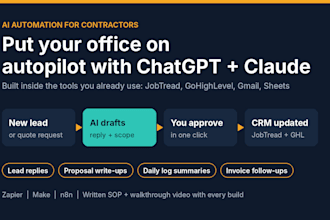 build chatgpt and claude ai automation for construction contractors