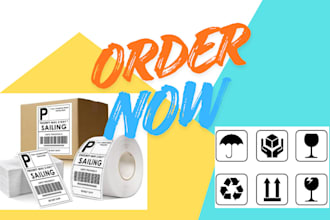 design professional barcode, shipping, and carton box labels