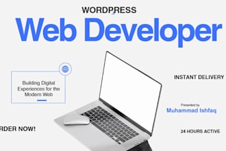 design  wordpress websites for e commerce store in 24 hours