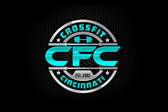 design powerful gym crossfit cincinnati logo