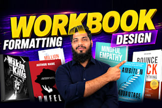design and format kids, educational, coaching, course and activity workbooks