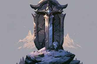 make a fantasy illustration logo