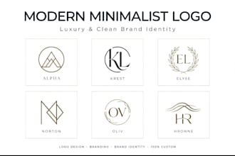 design 3 modern minimalist luxury business logo