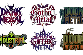 create dark metal gothic metal doom metal industrial logo