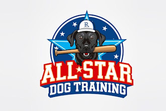 design modern dog training company logo