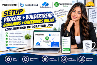 procore buildertrend jobnimbus quickbooks online construction integration job