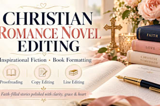 edit your christian romance novel inspirational fiction format christian book