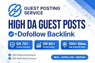 do  guest post with dofollow backlink on high da sites