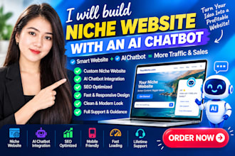 make niche website and integrate an ai chatbot