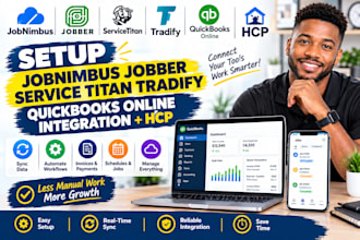 setup jobnimbus jobber servicetitan tradify quickbooks online integration hcp
