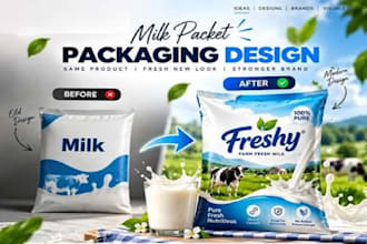 create premium milk powder packaging and pouch label design