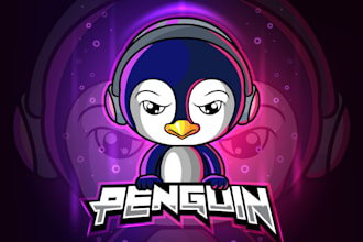 design eye catching creative penguin logo