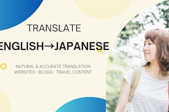 translate english into natural japanese for your website or blog