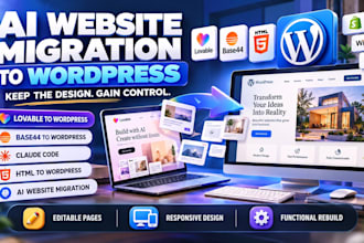 migrate convert base44 lovable claude code html website to wix wordpress shopify