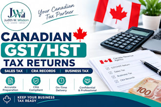prepare canadian gst hst returns, sales tax filings and cra business tax records