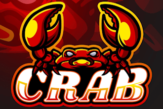 design high quality superb crab logo