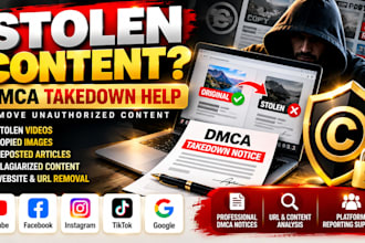 report stolen content and prepare dmca takedown notices