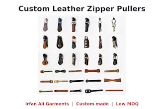make custom leather belts, zipper pullers, buttons and garment trims
