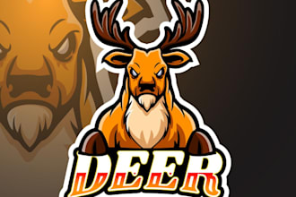 design superb modern deer logo