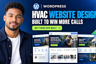 build hvac website, hvac contractor website, pumbling website, wordpress website