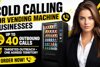 help you find vending machine locations through cold calling for placement leads