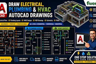create electrical plumbing and hvac mep drawings in autocad