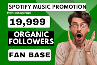 organically targeted spotify followers spotify playlist 19,999 audiences monthly
