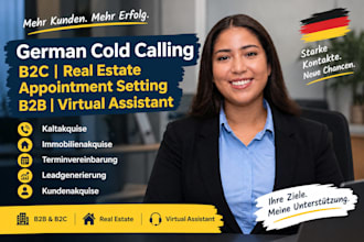 german cold calling real estate appointment setting b2b virtual sales assistant