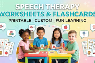 design printable speech therapy worksheets and flashcards