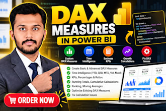 create dax measures and data model for power bi dashboard