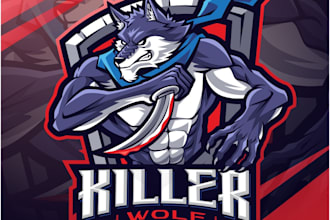design eye catchy modern wolf logo