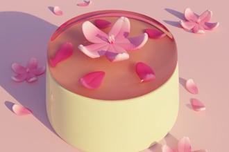 create realistic 3d product render and food animation