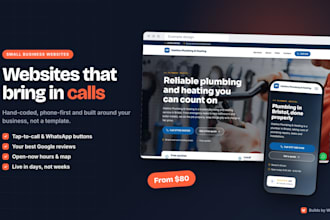 design a modern small business website