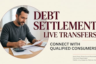 debt settlement live transfers, debt consolidation leads, debt relief calls