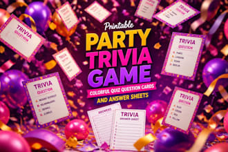 create a custom printable party game PDF for your event