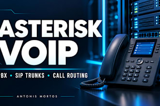 configure and troubleshoot asterisk voip pbx and sip trunks