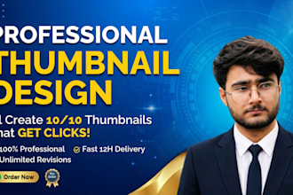 be design amazing and unique thumbnails